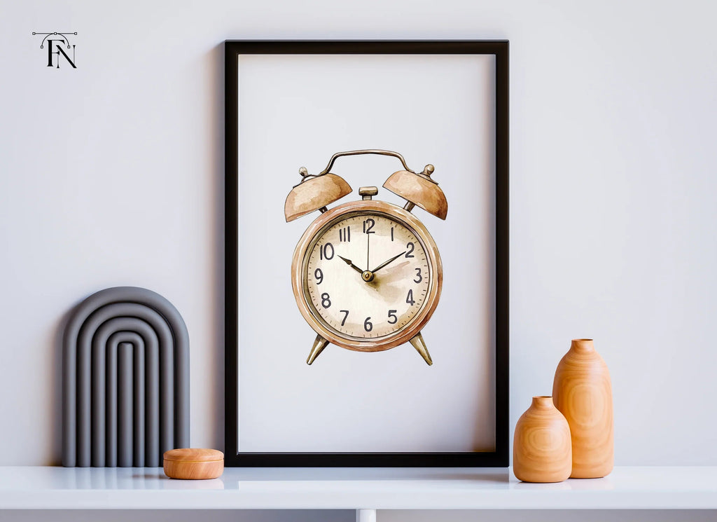 Vintage Alarm Clock Clipart Bundle