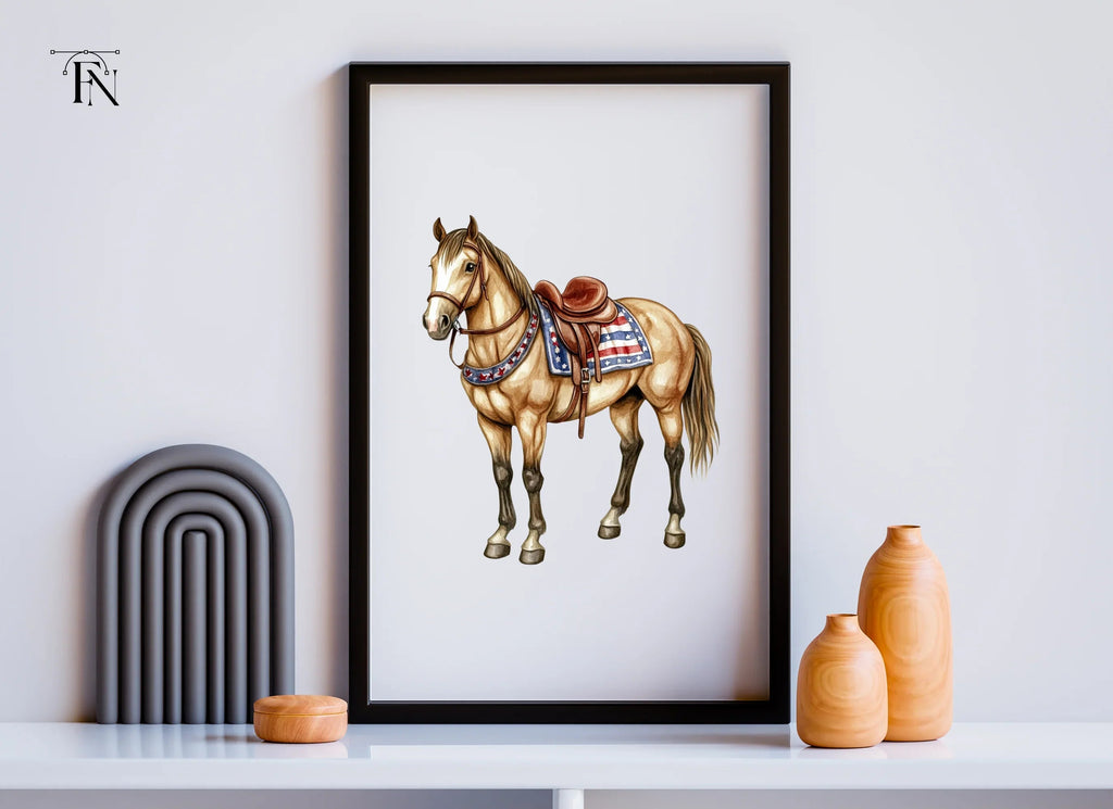 Patriotic Horse Clipart Bundle