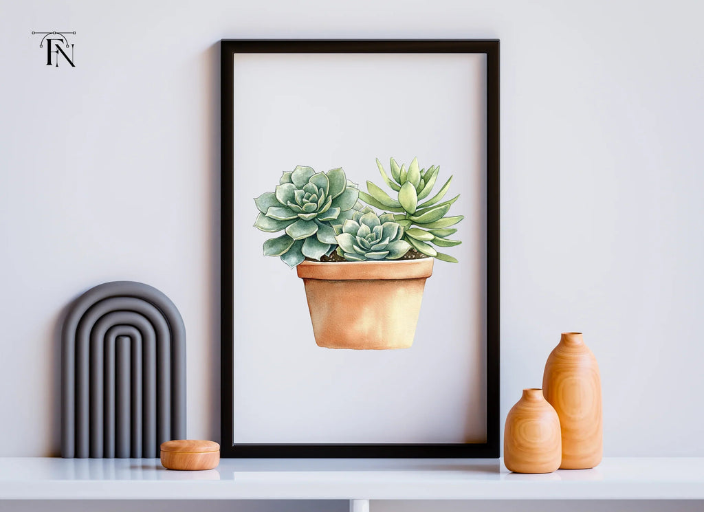 Succulent Plant Pot Clipart Bundle