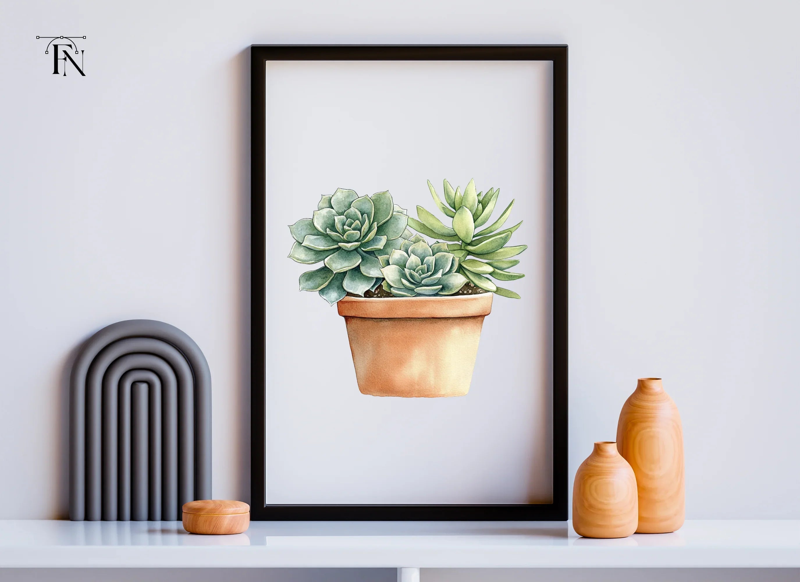 Succulent Plant Pot Clipart Bundle