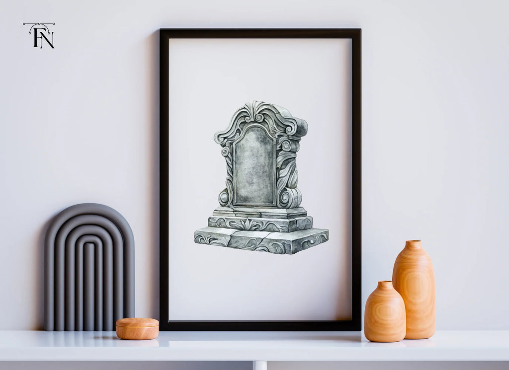 Ornate Gravestone Clipart Bundle