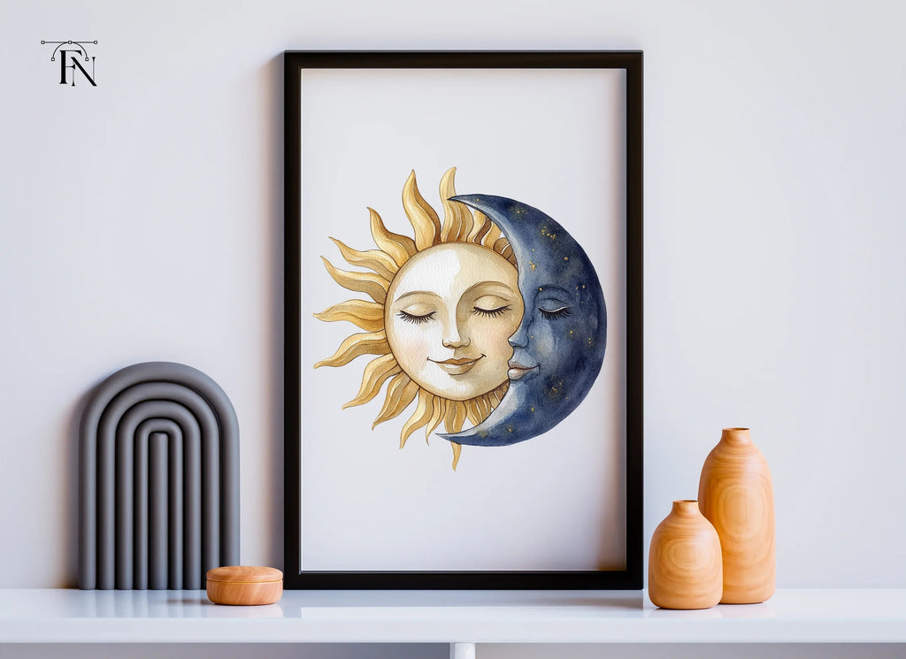 Sun and Moon Celestial Clipart Bundle