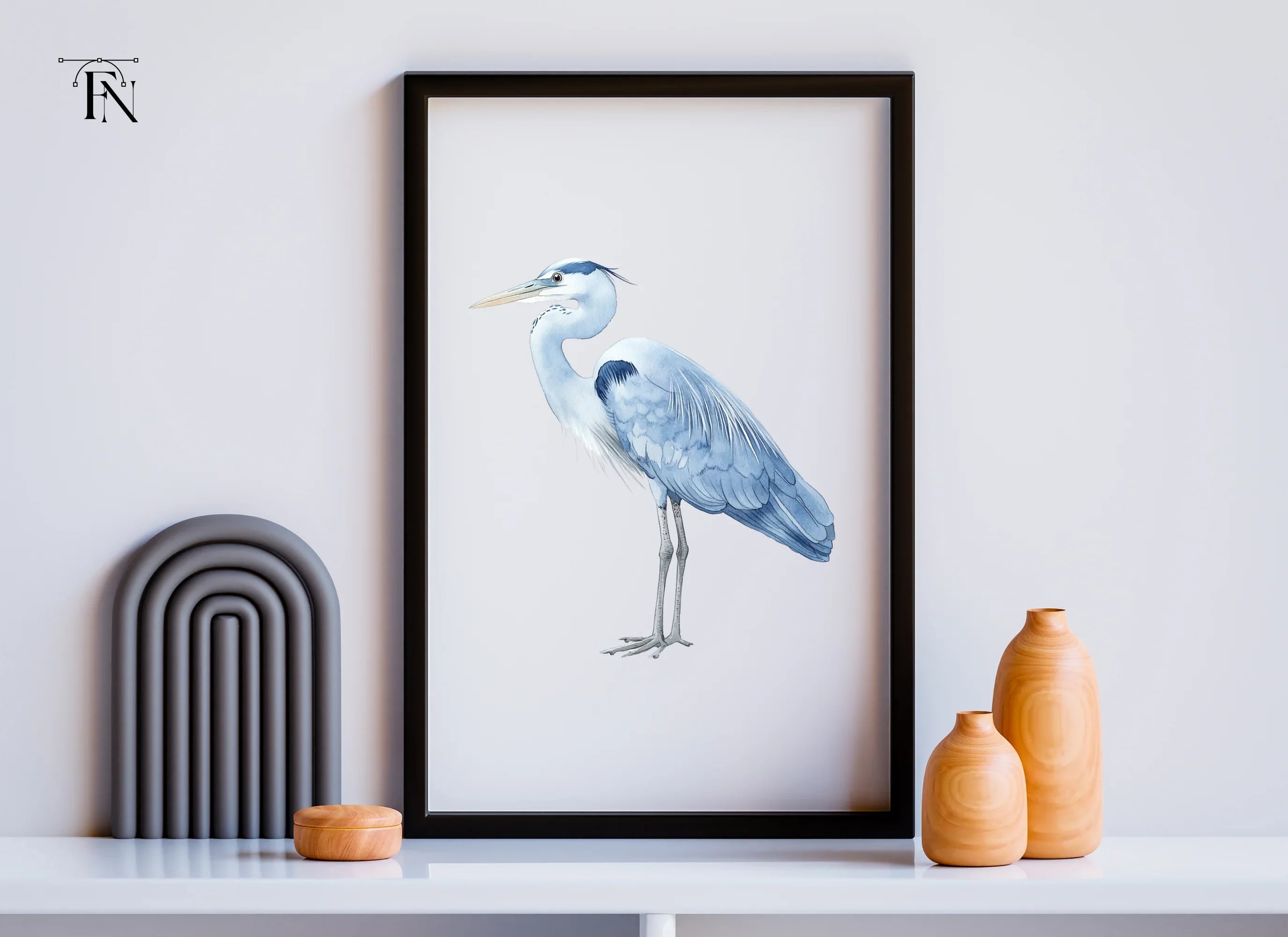 Elegant Heron Bird Clipart Bundle