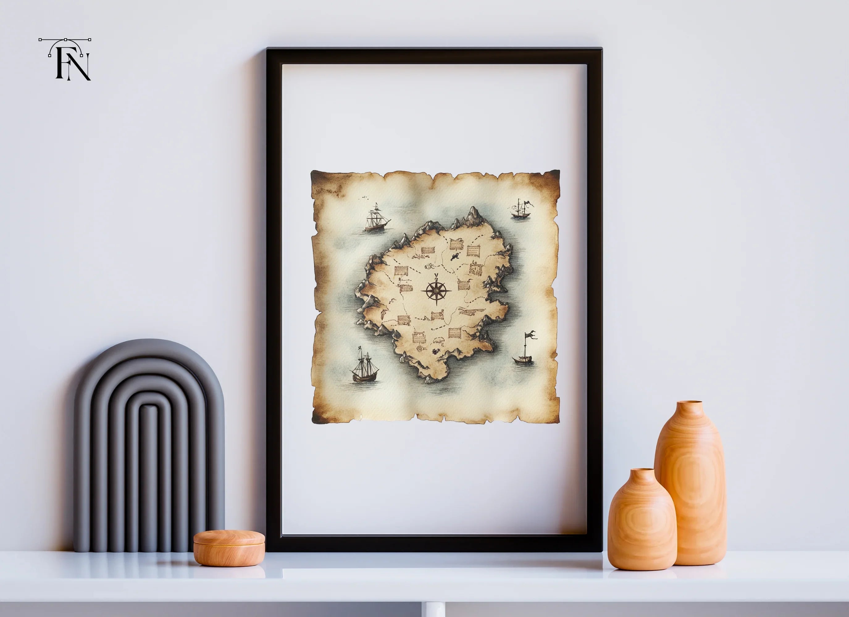 Vintage Treasure Maps Clipart Bundle