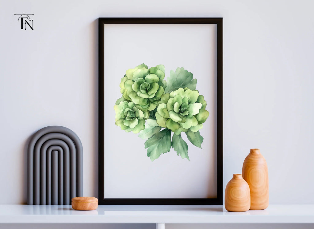 Green Floral Clipart Bundle