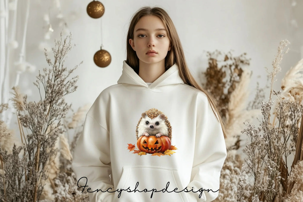 Cute Hedgehog Autumn Clipart Bundle