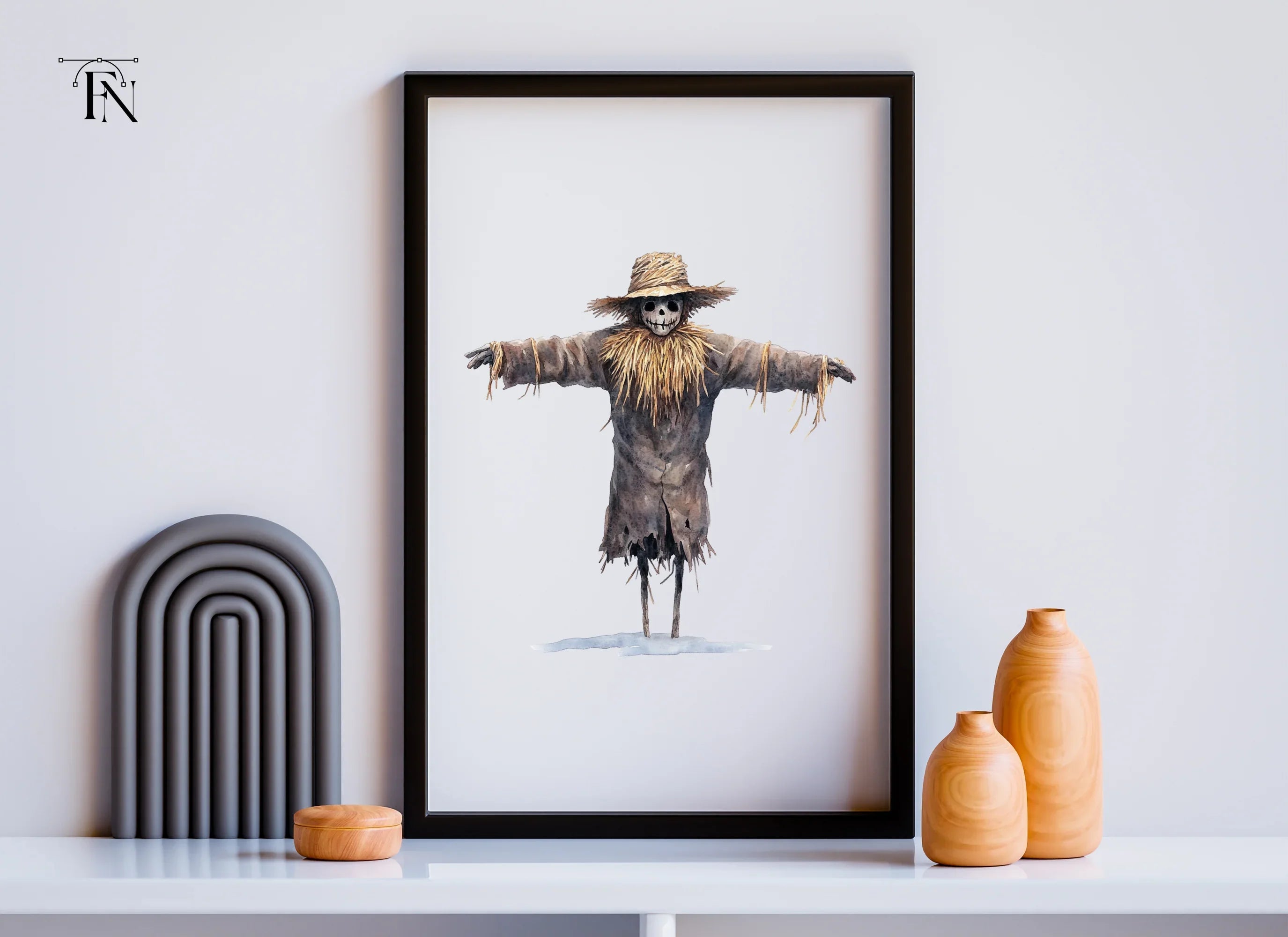 Rustic Scarecrow Autumn Decor Clipart Bundle