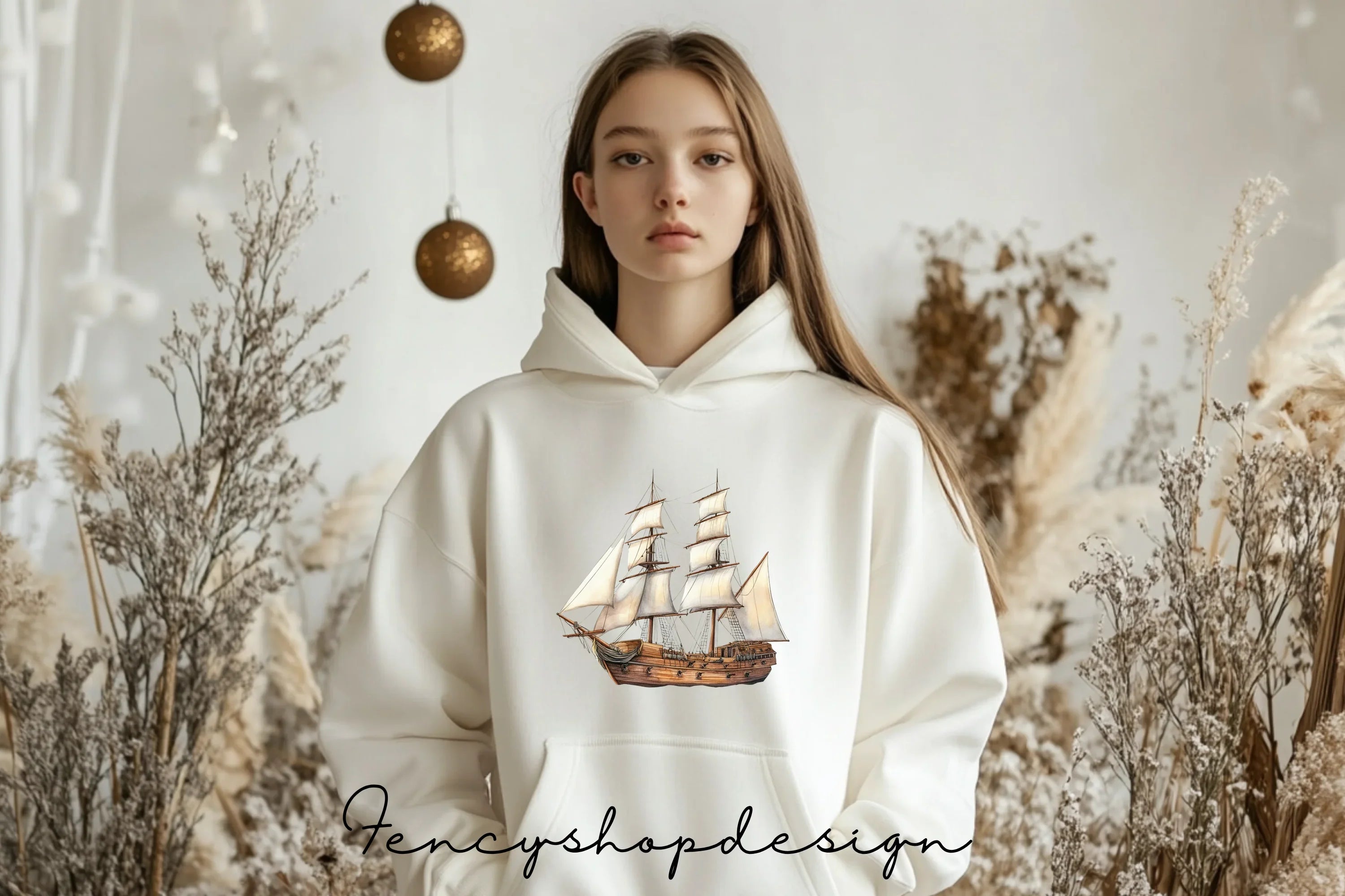 Vintage Sailing Ship Clipart Bundle