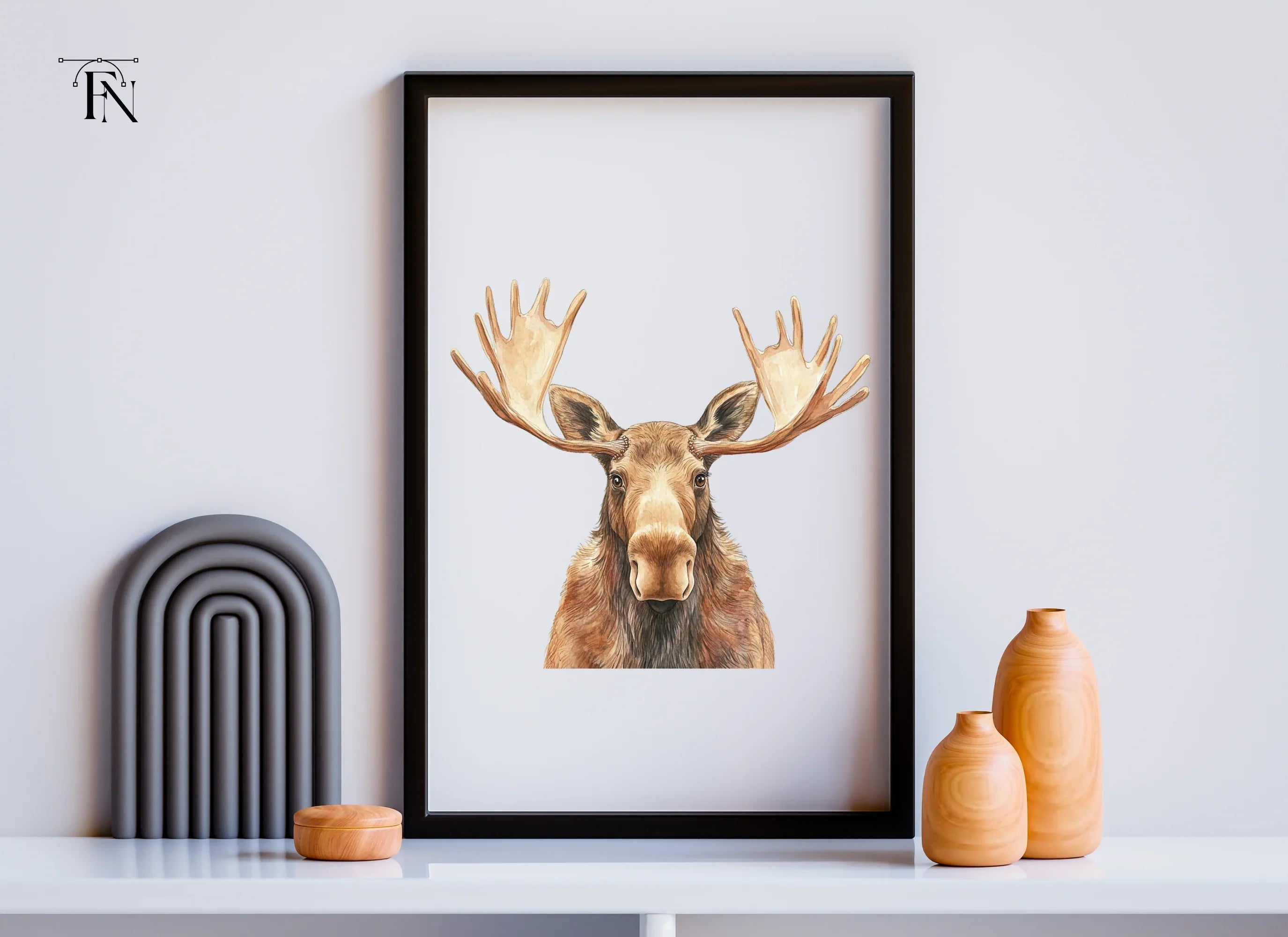 Majestic Moose Head Clipart Bundle