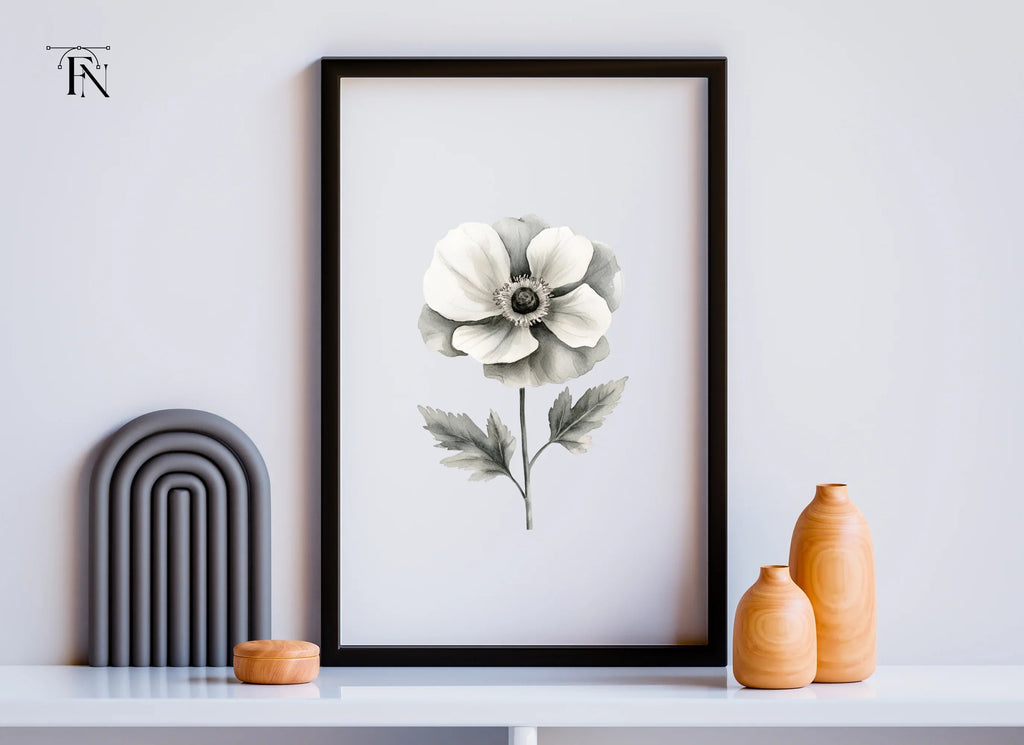 Elegant Anemone Flower Clipart Bundle
