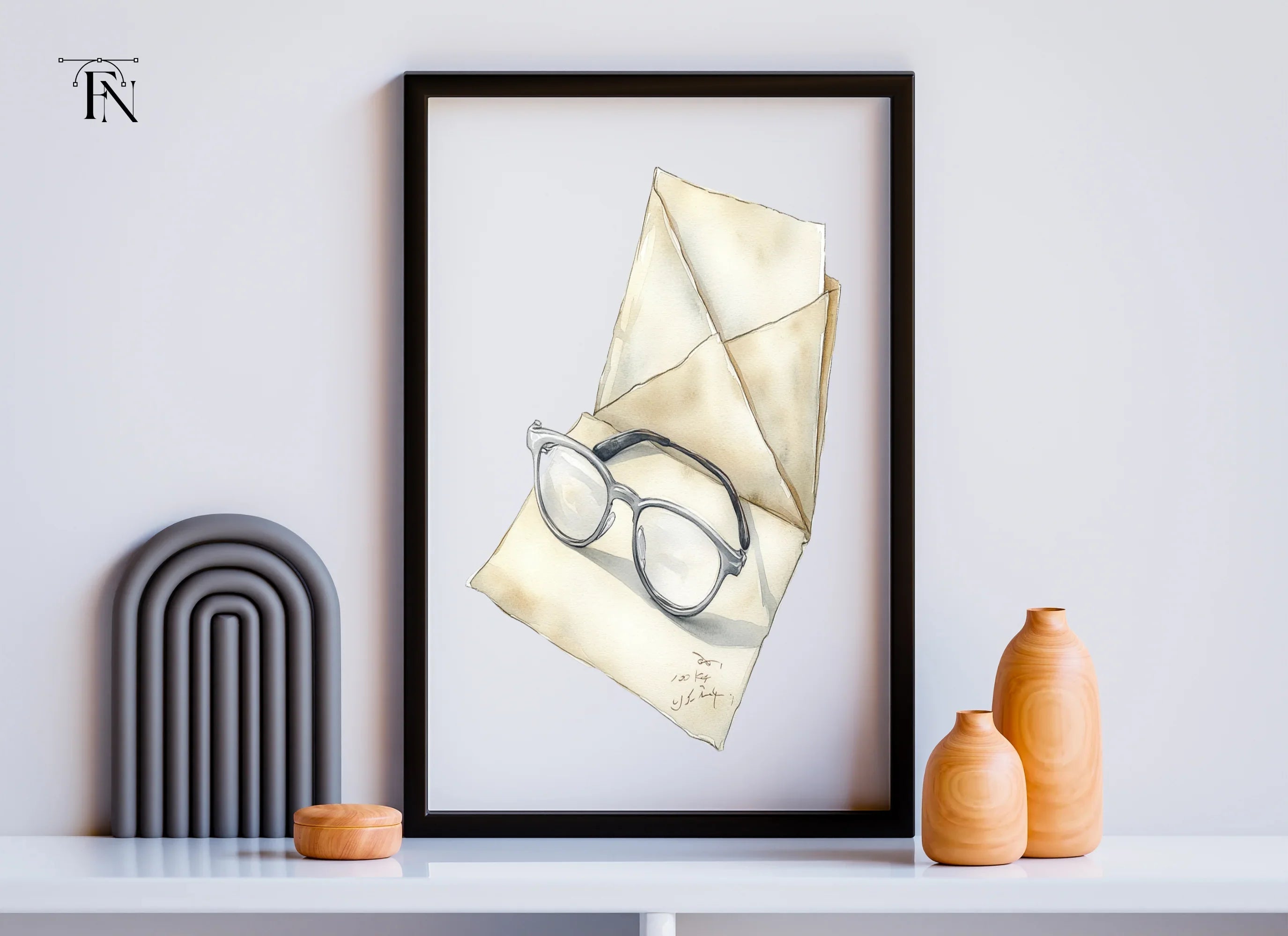 Vintage Letters and Glasses Clipart Bundle