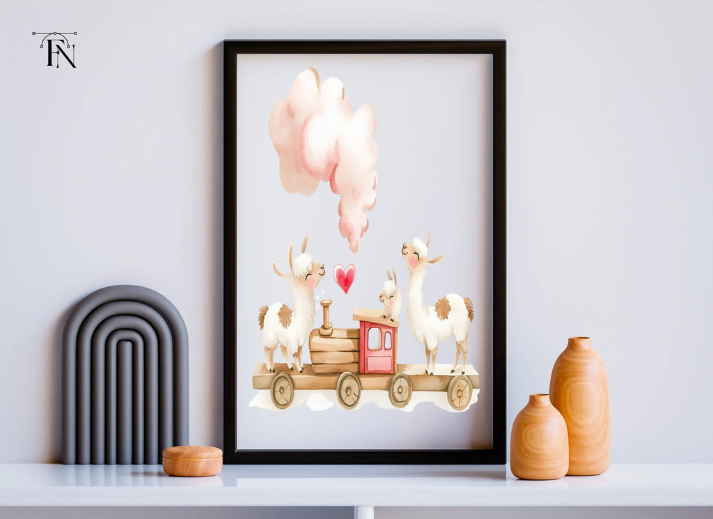 Llama Train Adventure Clipart Bundle
