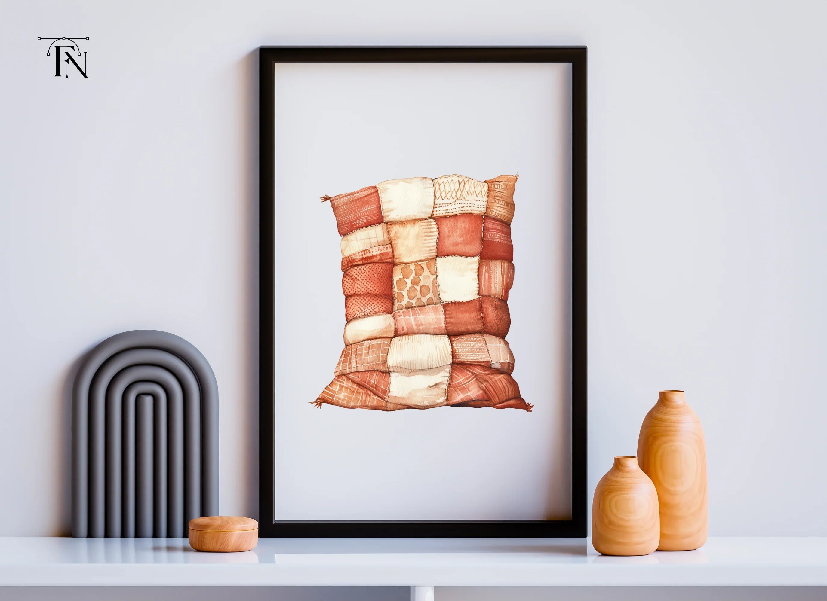 Cozy Patchwork Pillow Clipart Bundle