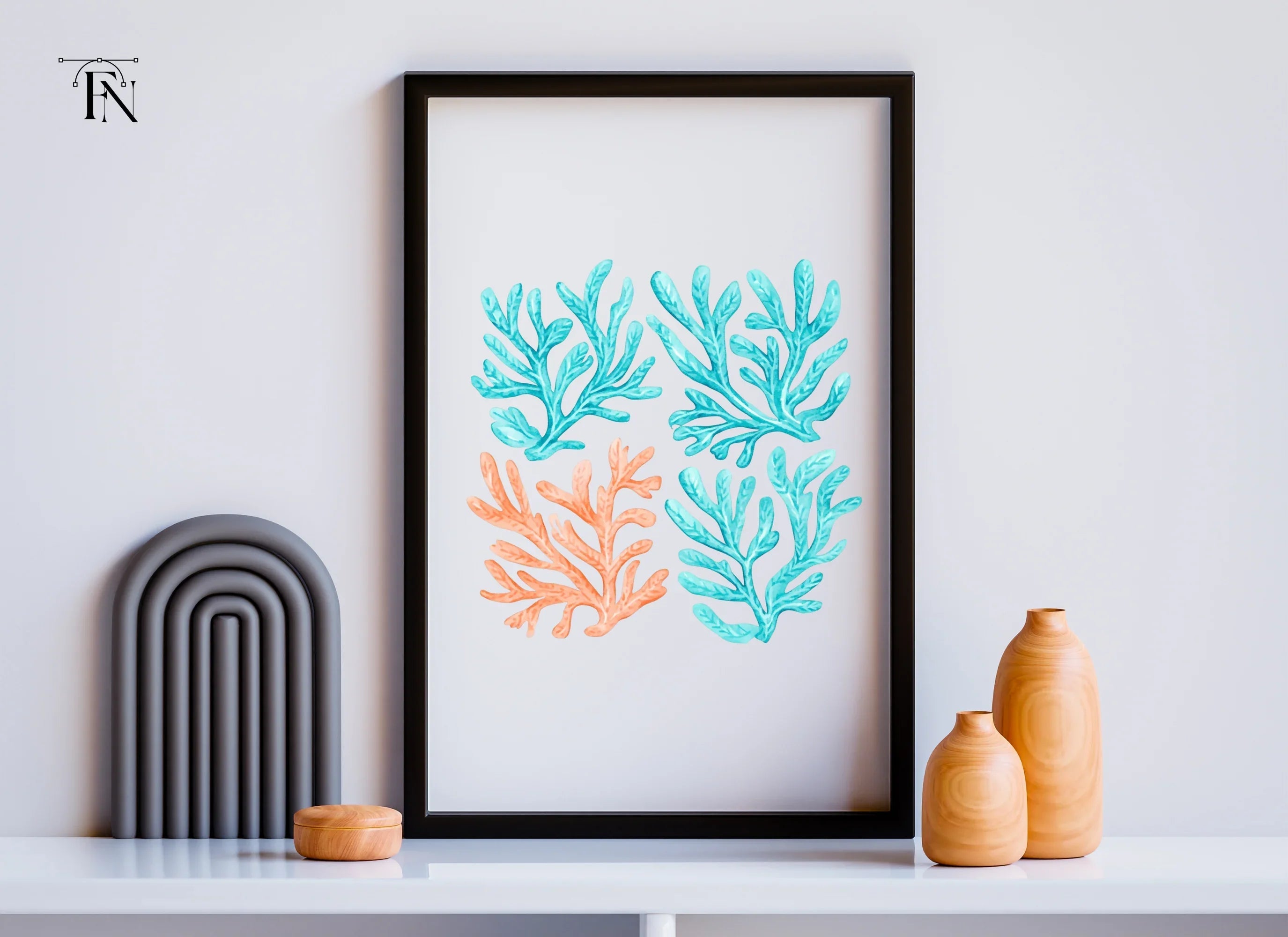 Coral Branches Clipart Bundle