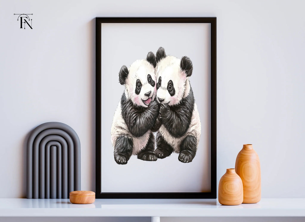 Adorable Baby Panda Friends Clipart Bundle