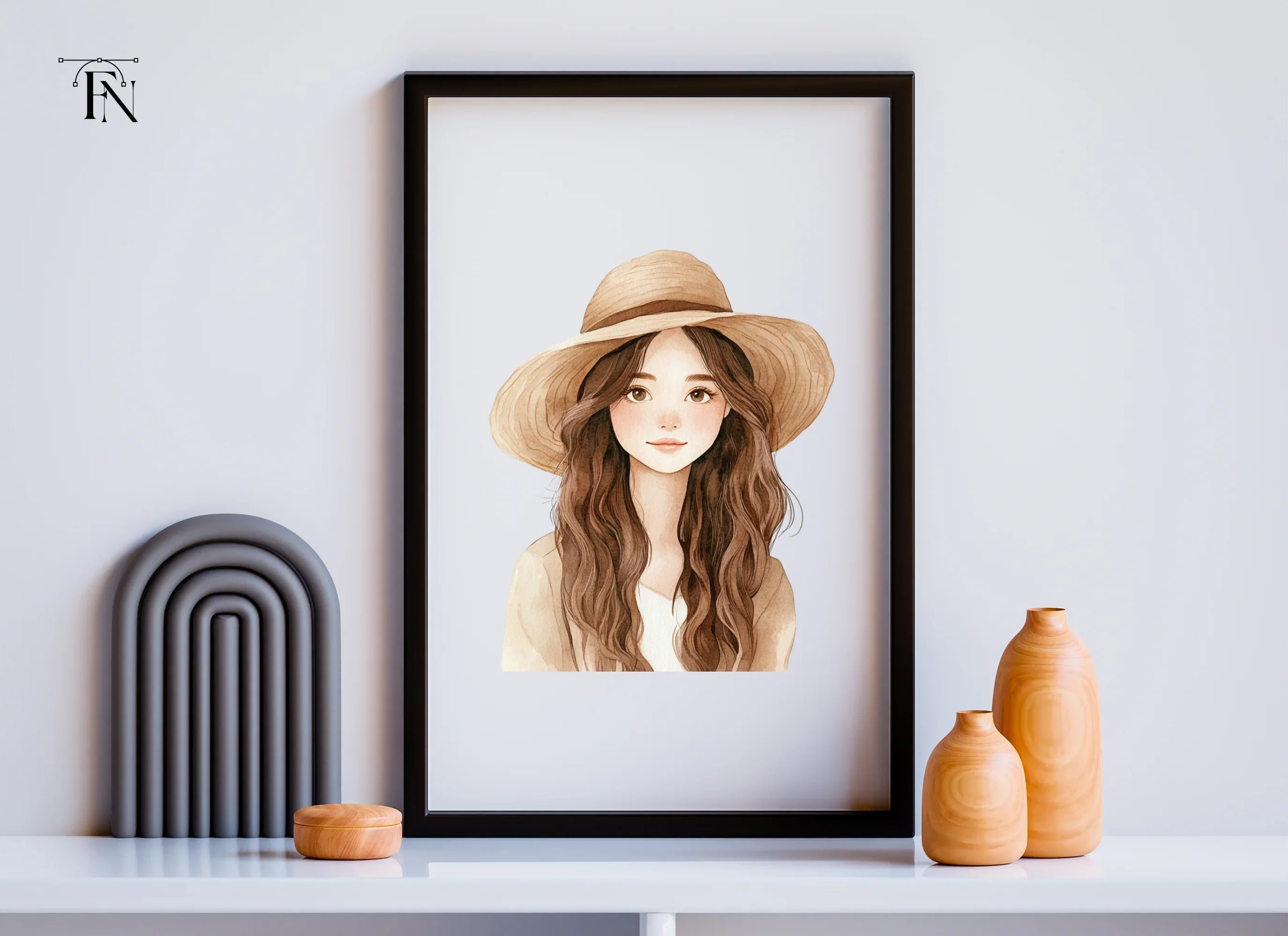 Girl With Sun Hat Clipart Bundle