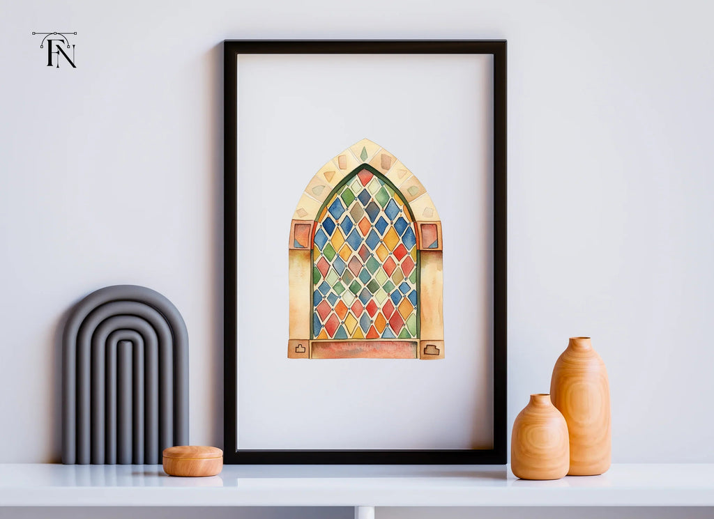Gothic Stained Glass Window Clipart Bundle