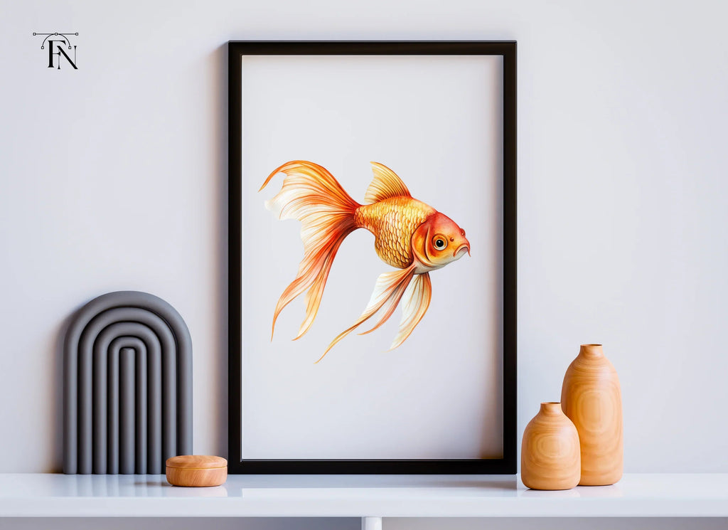 Elegant Goldfish Clipart Bundle
