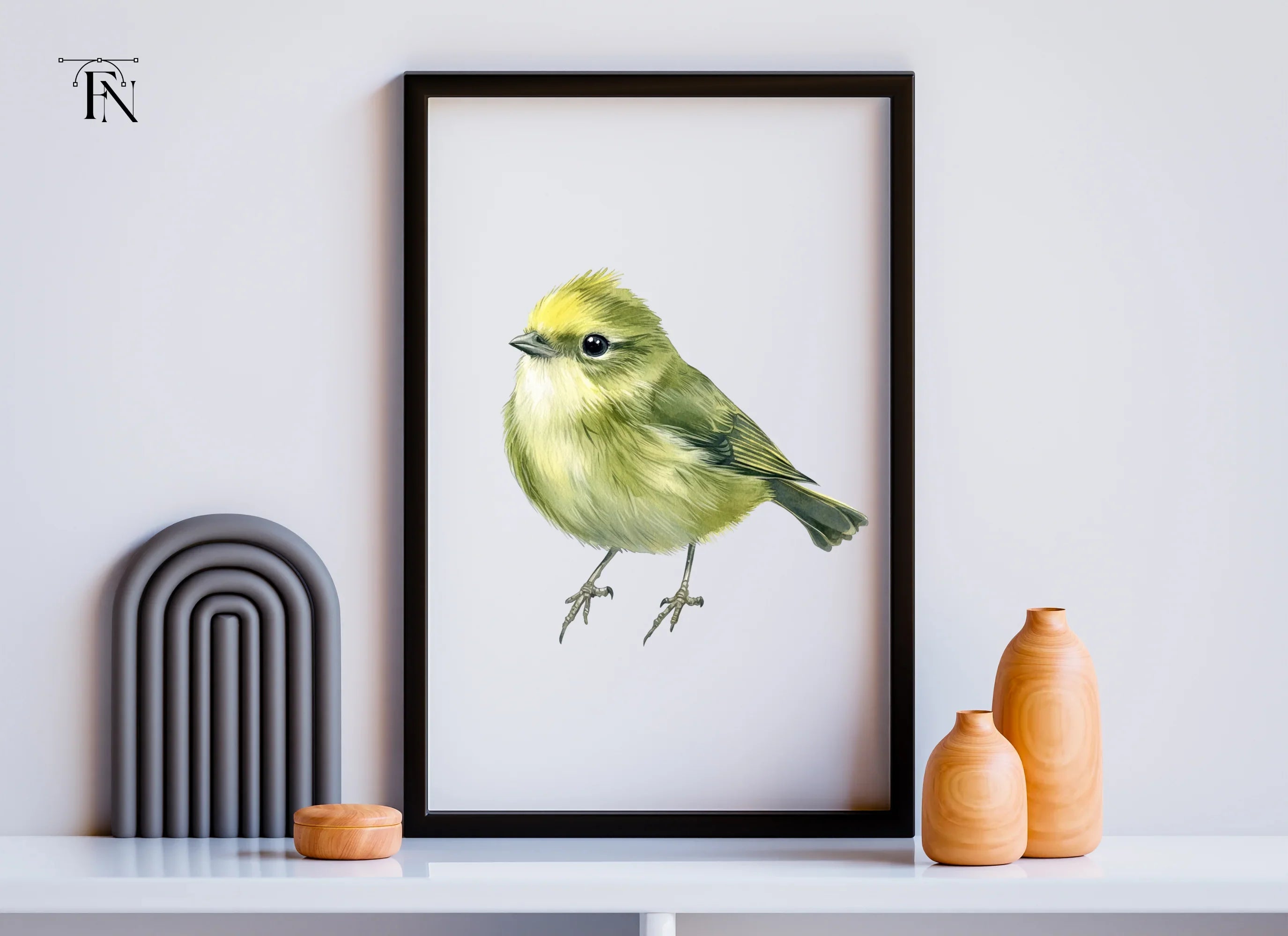 Cute Green Bird Clipart Bundle