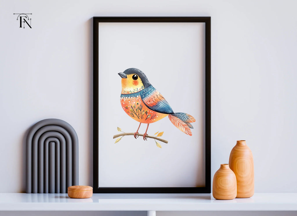 Charming Bird on Branch Clipart Bundle