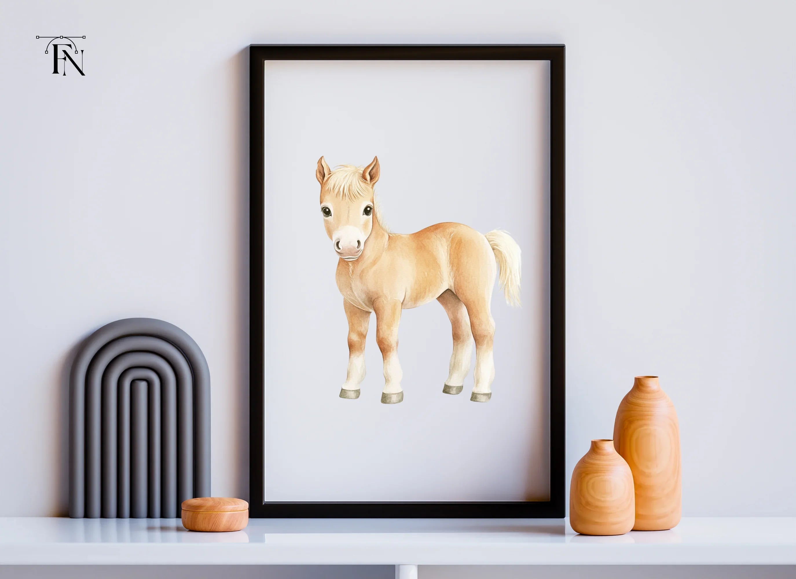 Adorable Palomino Foal Clipart Bundle