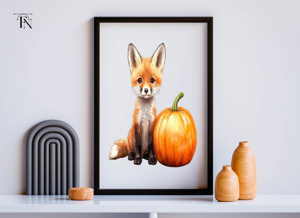 Adorable Fox and Pumpkin Duo Clipart Bundle