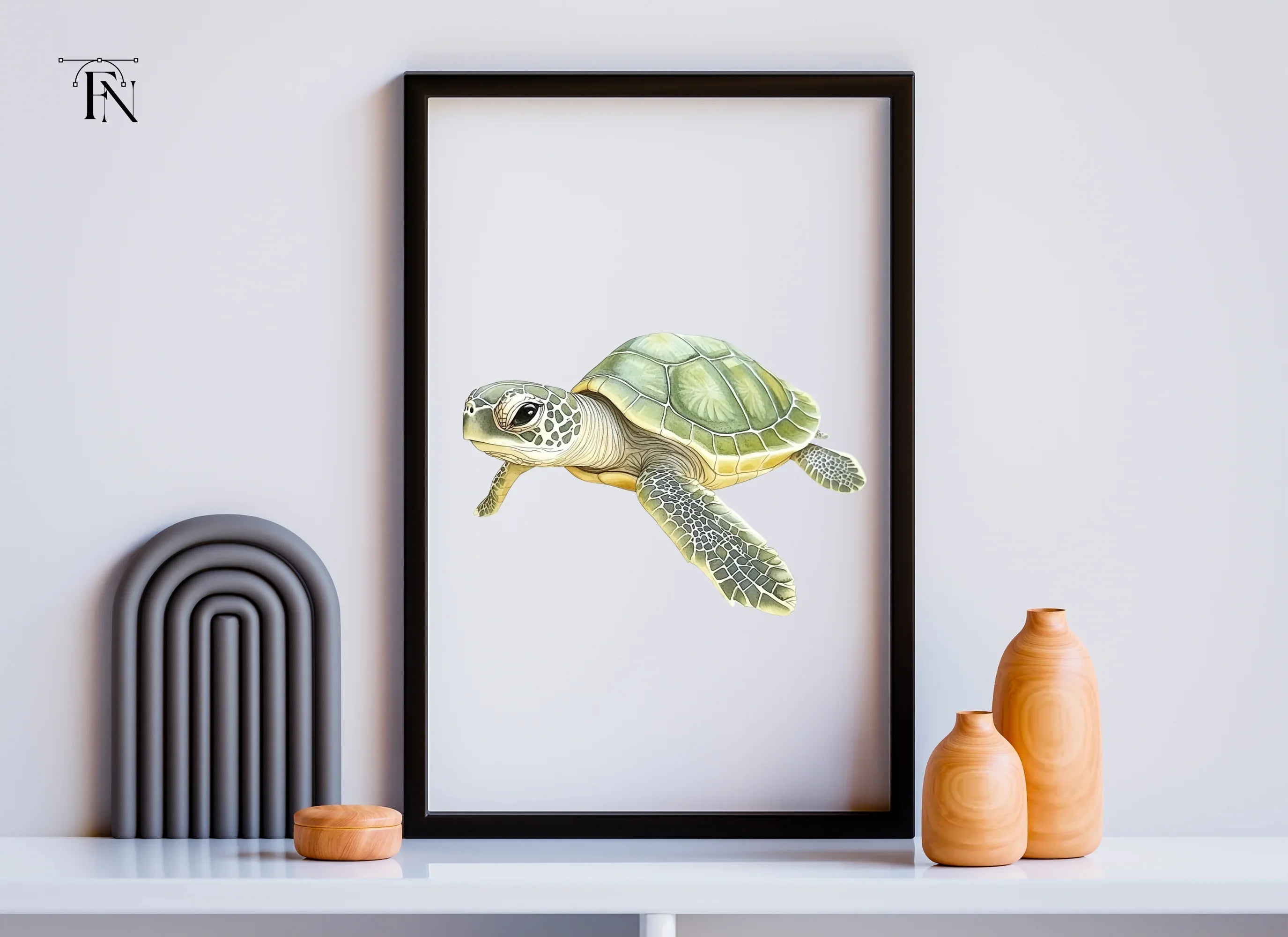 Three Baby Sea Turtles Clipart Bundle