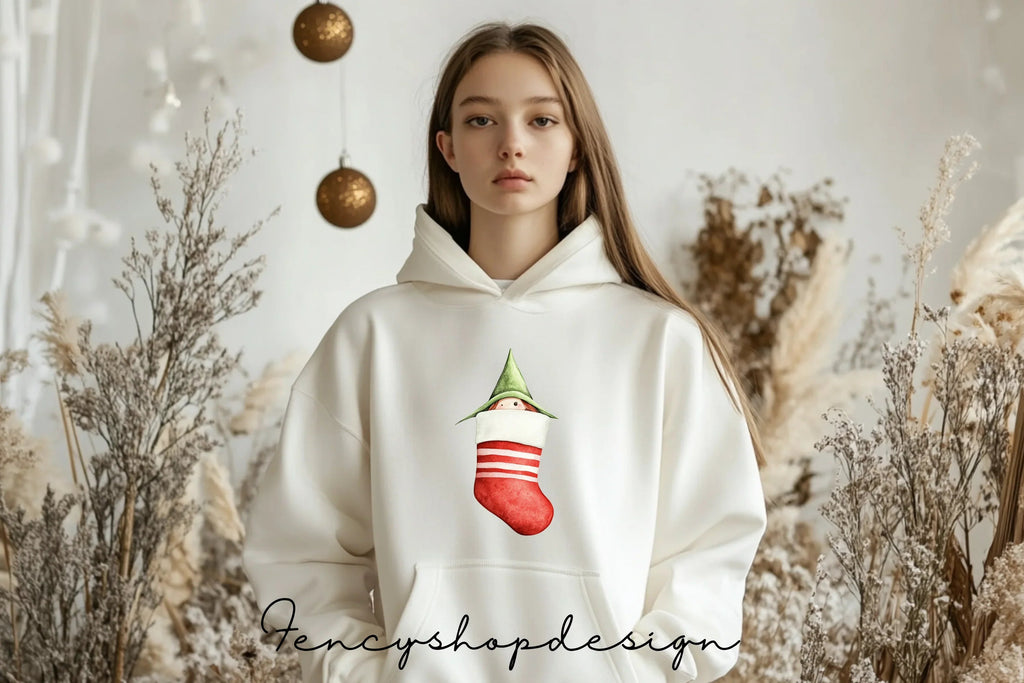 Festive Elf and Stocking Clipart Bundle