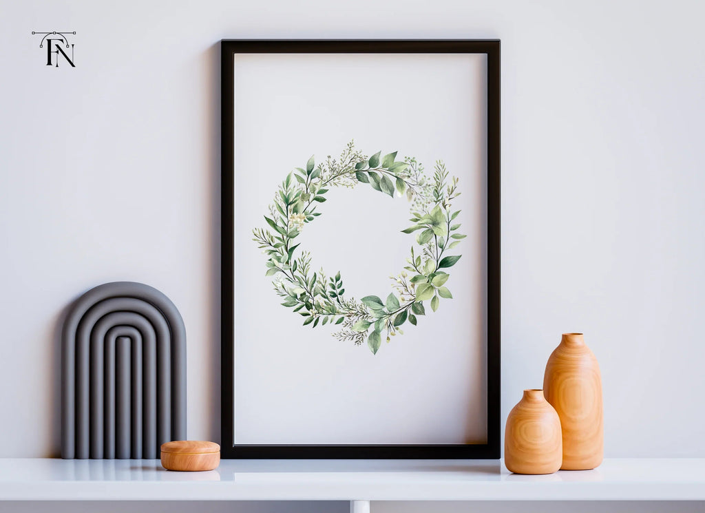 Greenery Wreaths Clipart Bundle