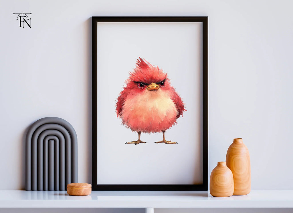 Angry Red Bird Illustration Clipart Bundle