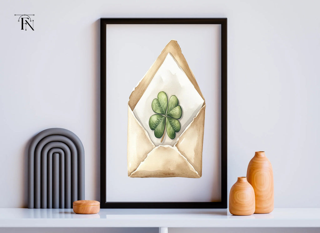 Lucky Clover Envelopes Clipart Bundle
