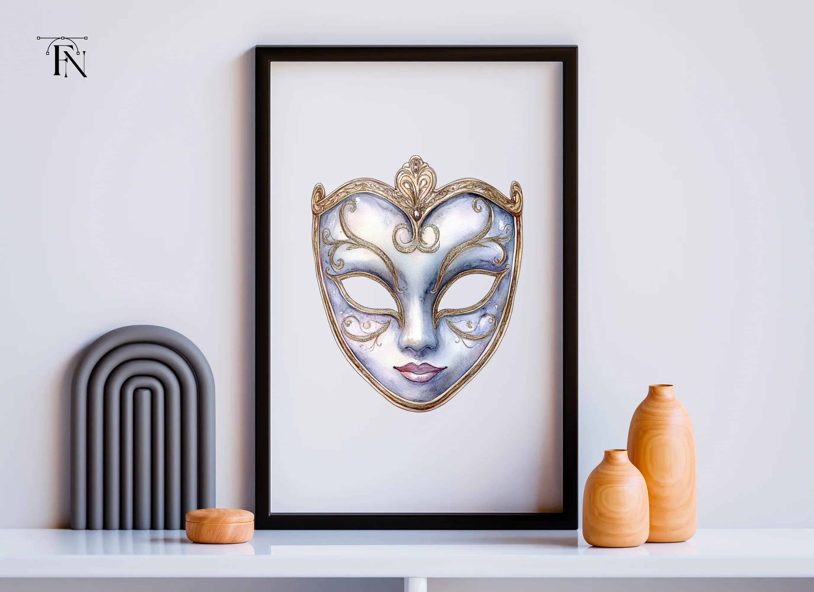 Elegant Venetian Mask Clipart Bundle