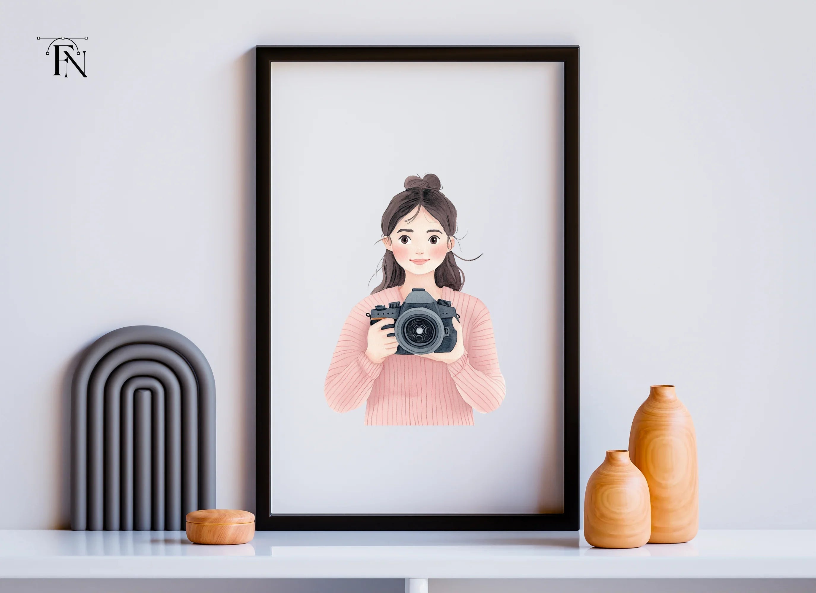 Girls With Cameras Clipart Bundle