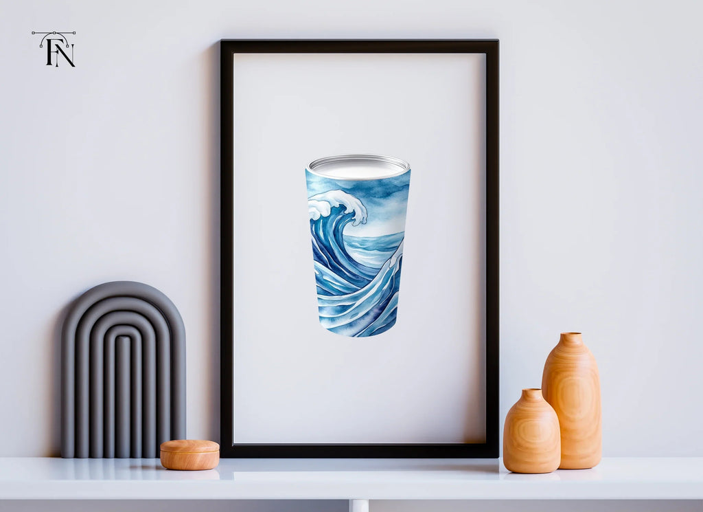 Dynamic Ocean Wave Tumbler Clipart Bundle