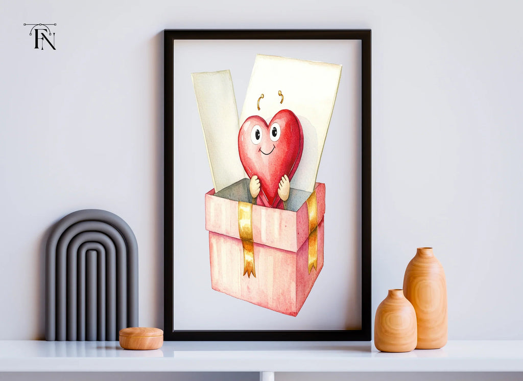 Heart in Gift Box Clipart Bundle