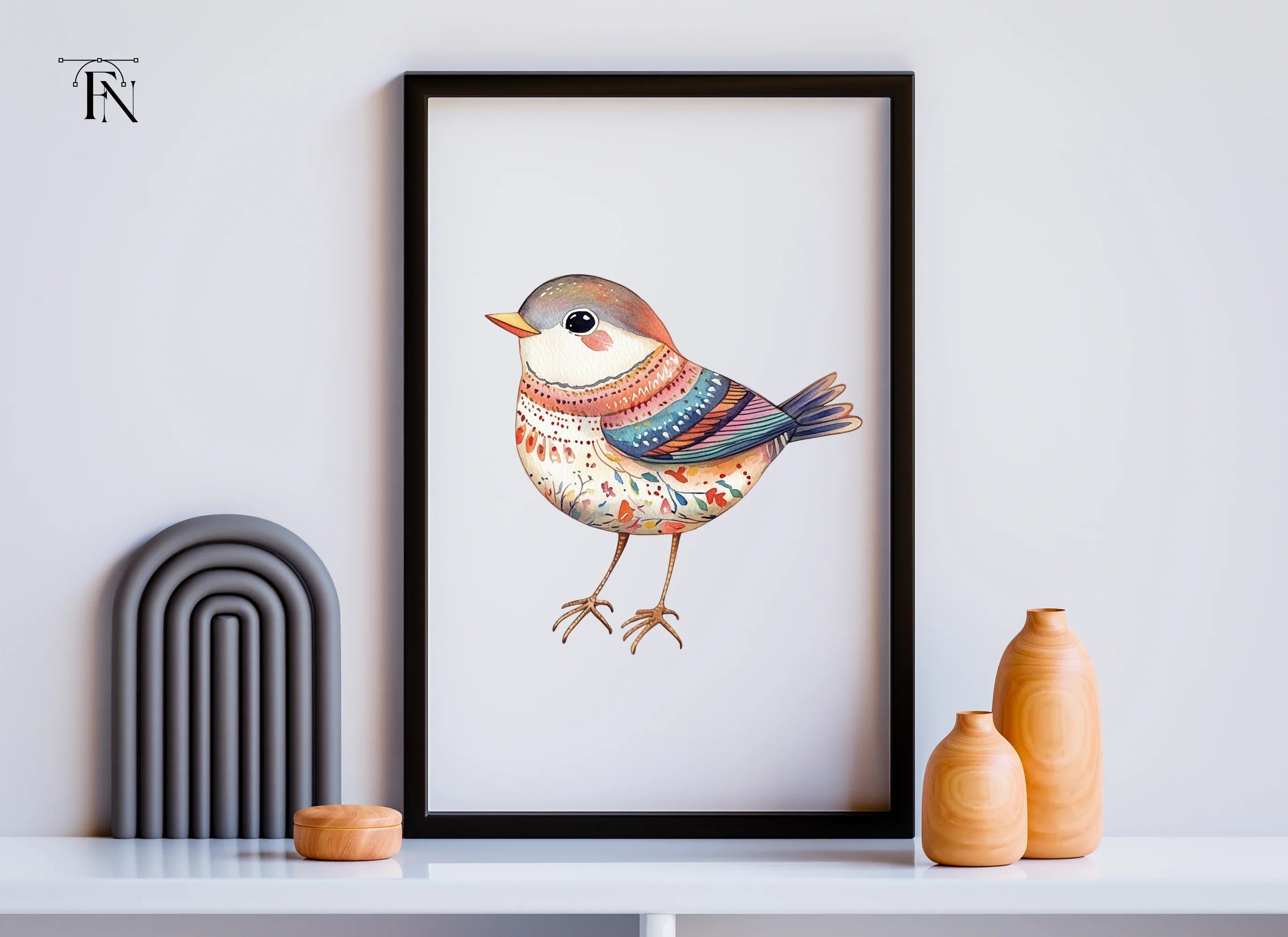 Folk Bird Clipart Bundle