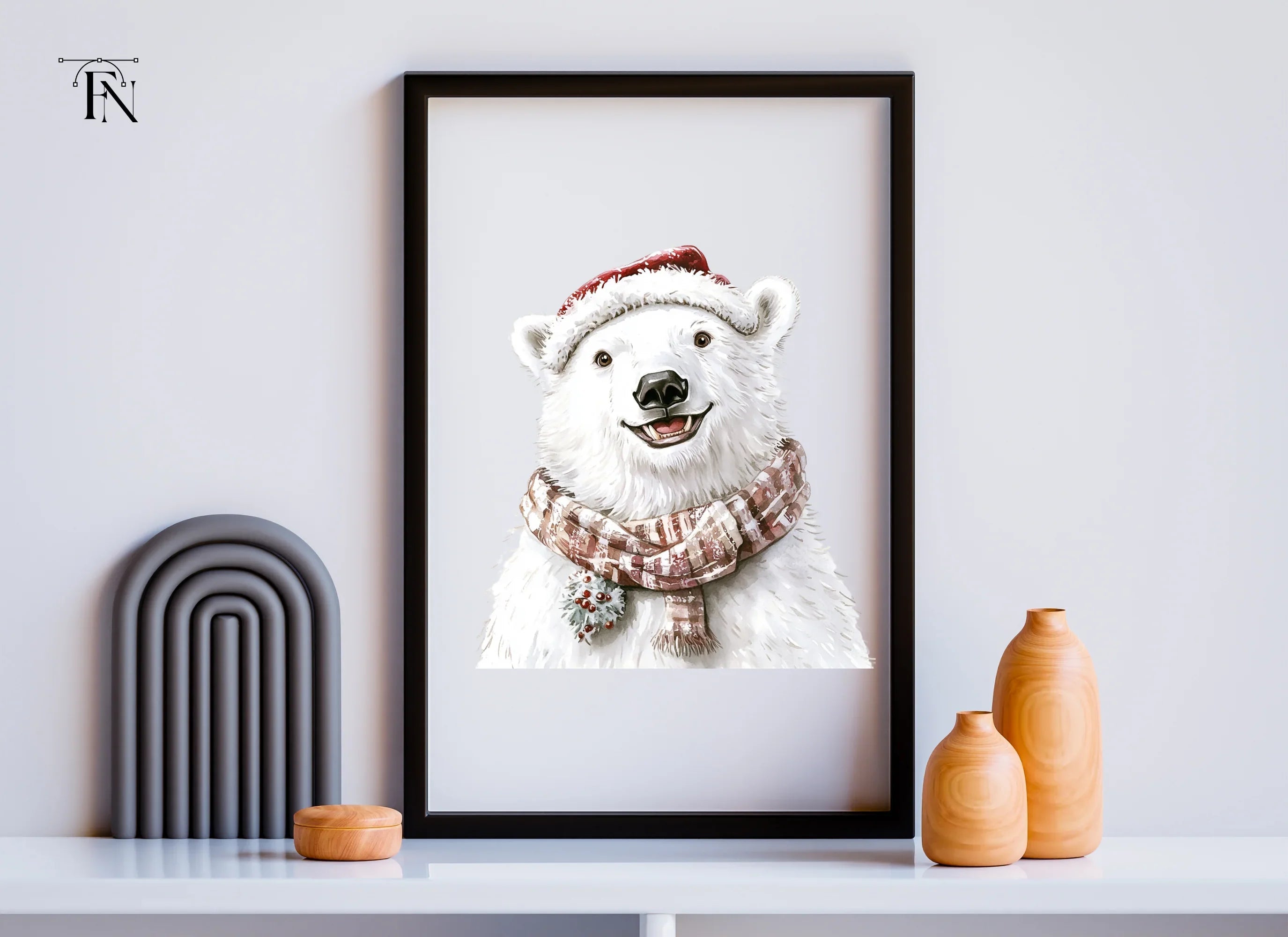 Christmas Polar Bear Clipart Bundle
