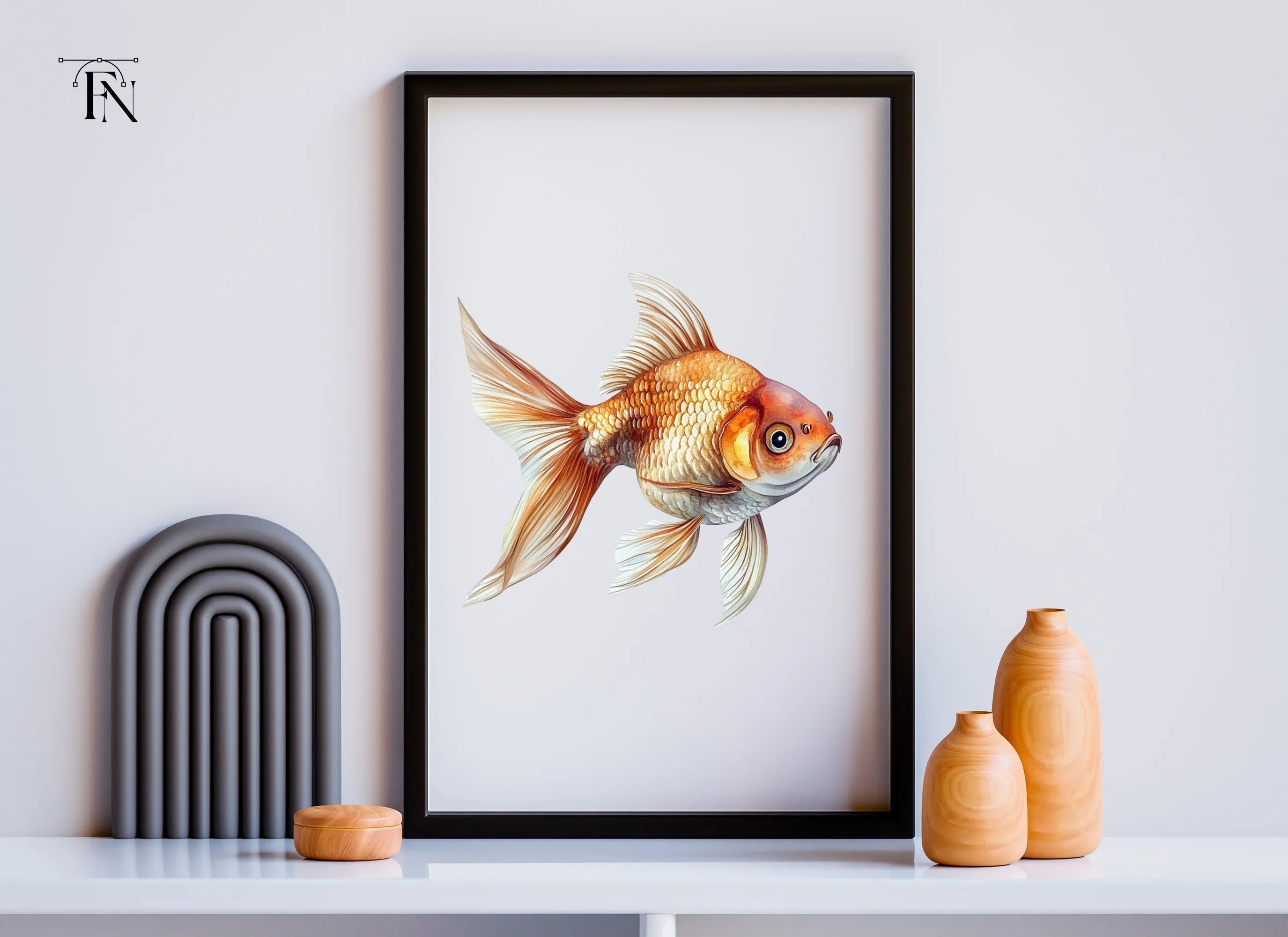 Golden Fish Clipart Bundle