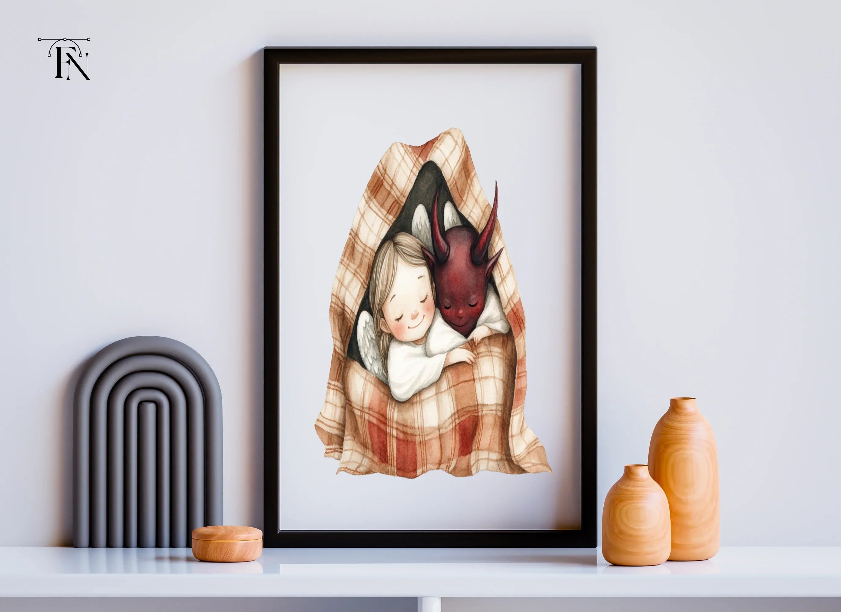 Angels and Devils Sleeping Clipart Bundle