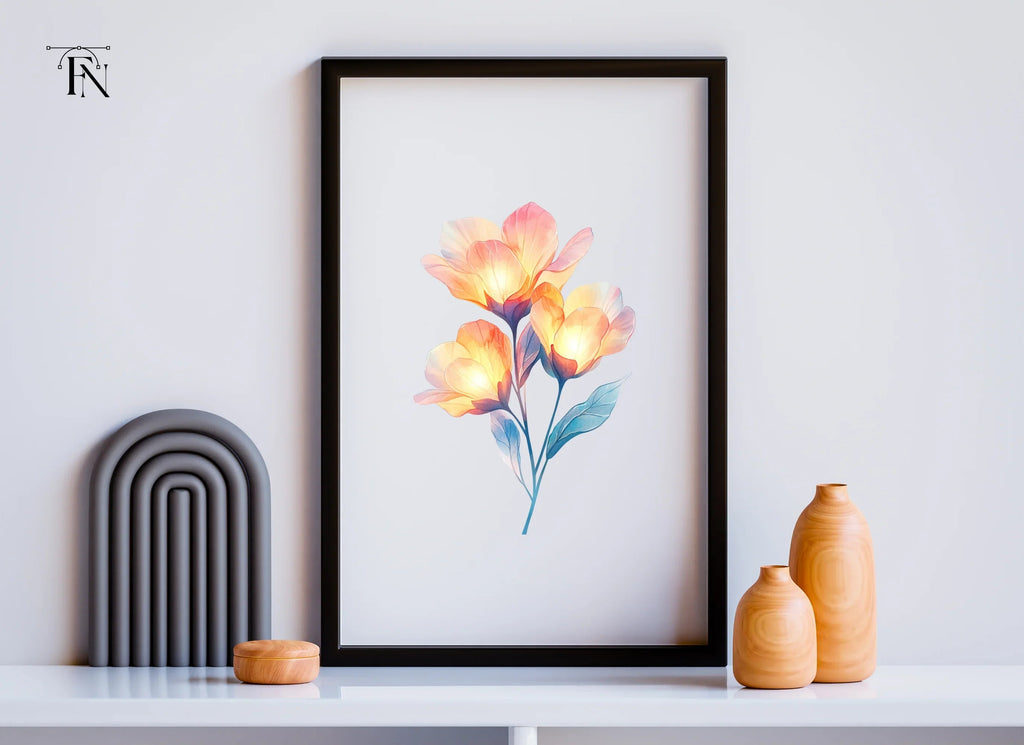 Glowing Flower Clipart Bundle