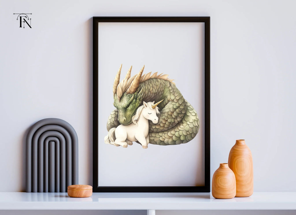 Dragon and Unicorn Clipart Bundle