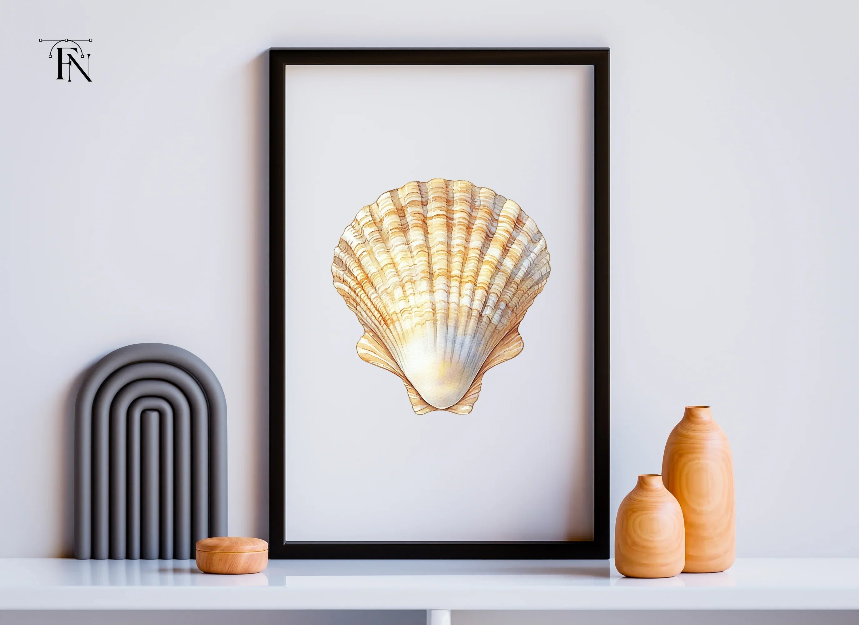 Scallop Shells Clipart Bundle