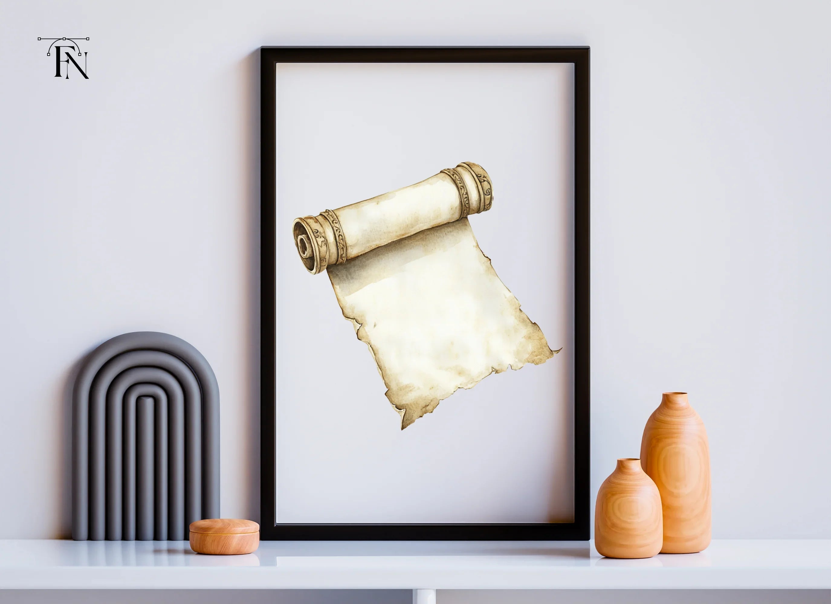 Elegant Rolled Parchment Clipart Bundle