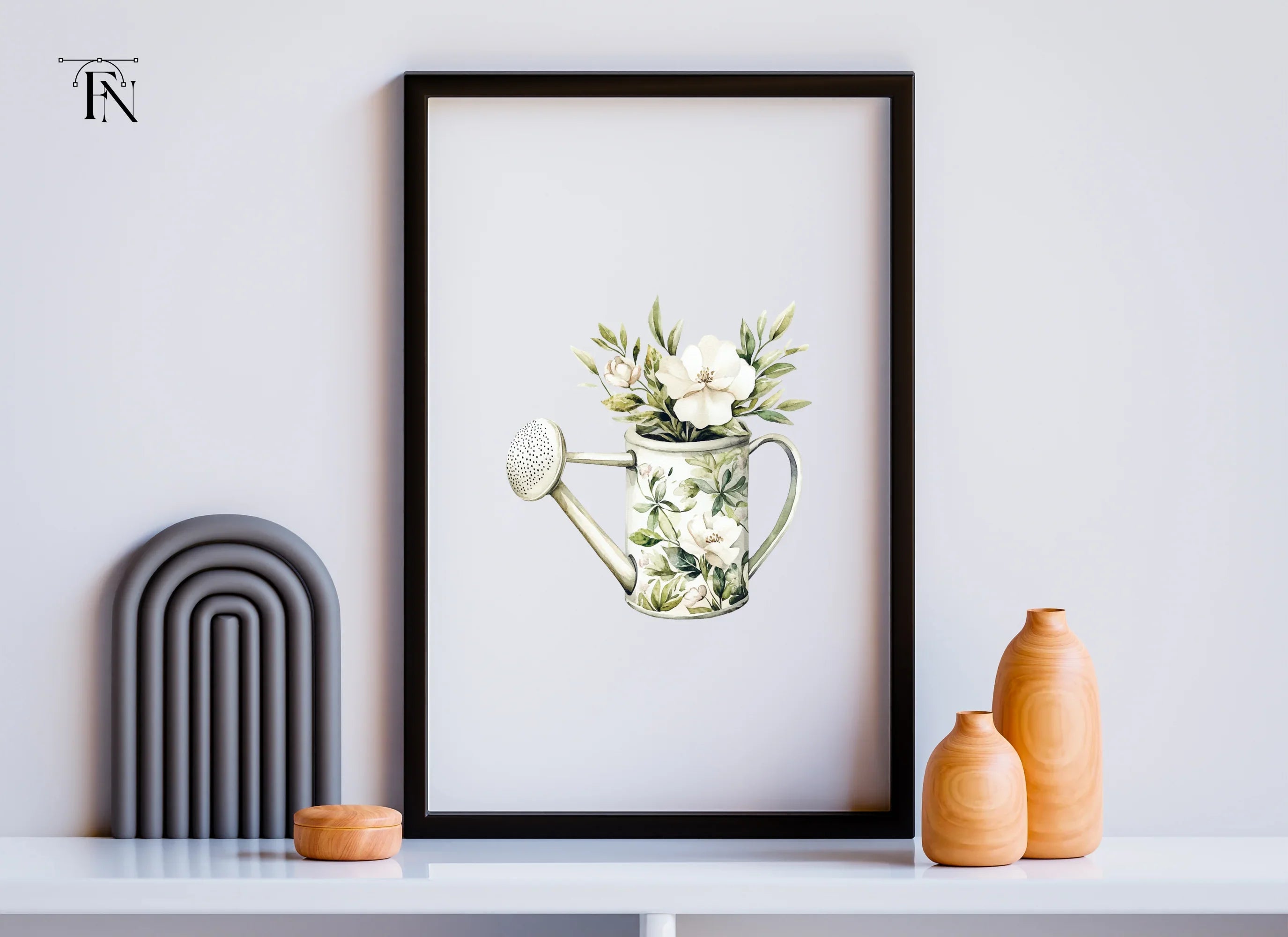 Floral Watering Can Clipart Bundle