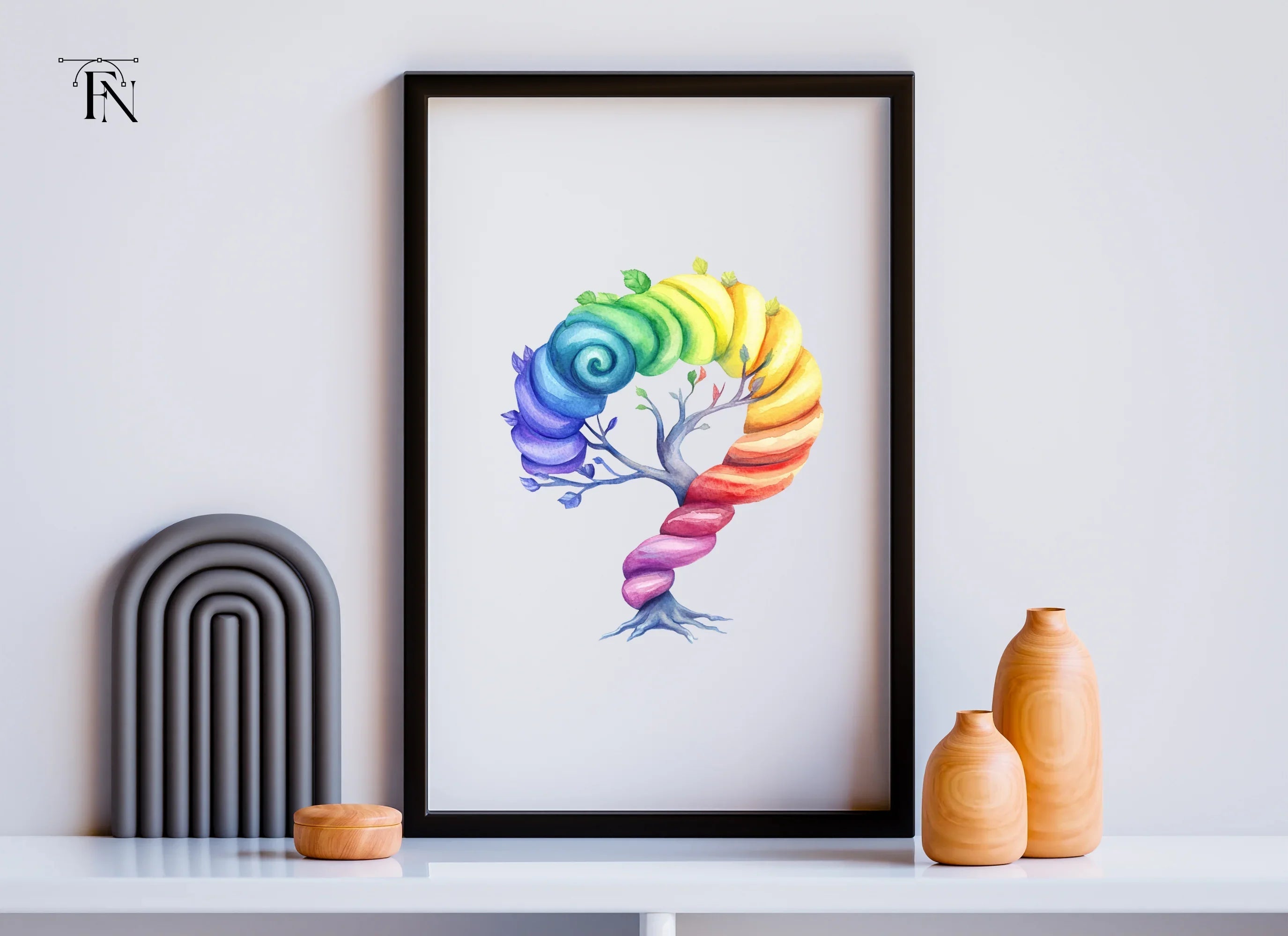 Rainbow Tree Question Mark Clipart Bundle