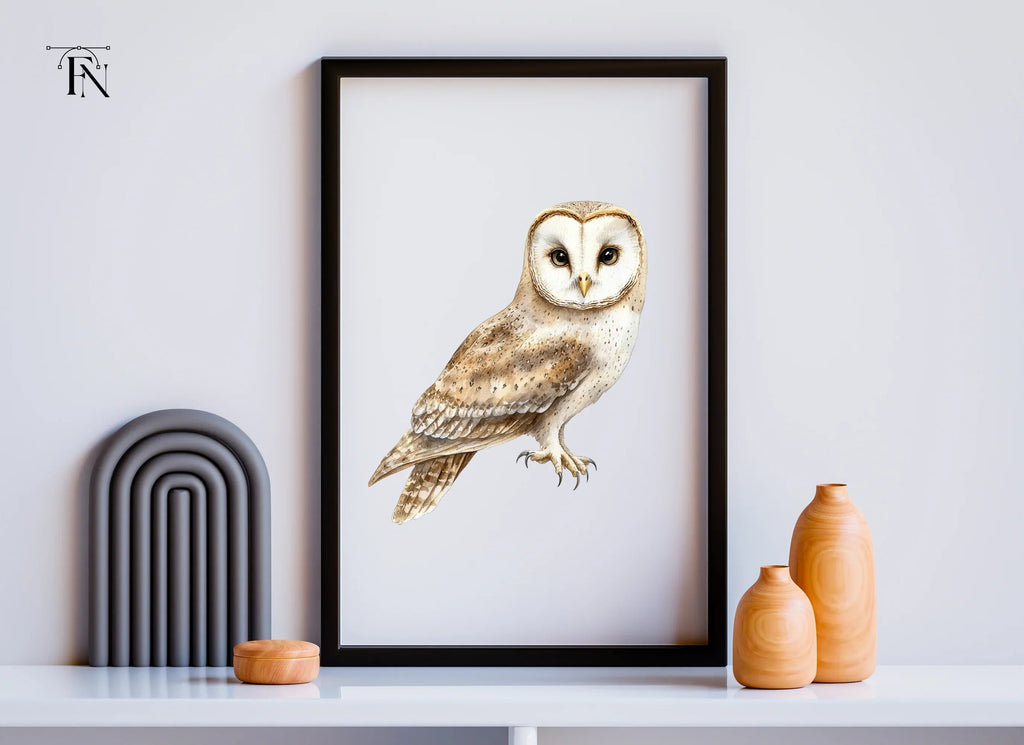 Realistic Barn Owl Clipart Bundle