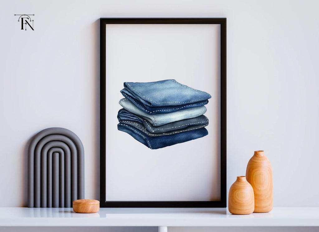 Stack of Folded Denim Clipart Bundle