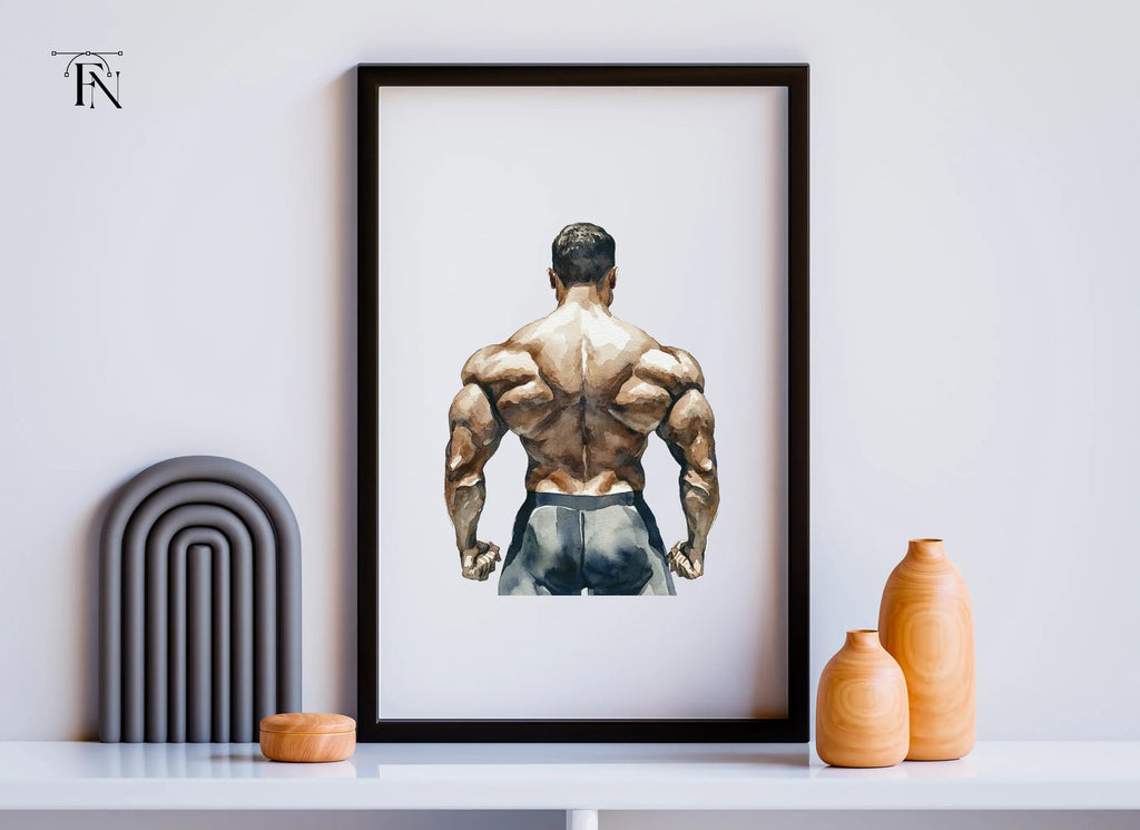Bodybuilder Back Pose Clipart Bundle
