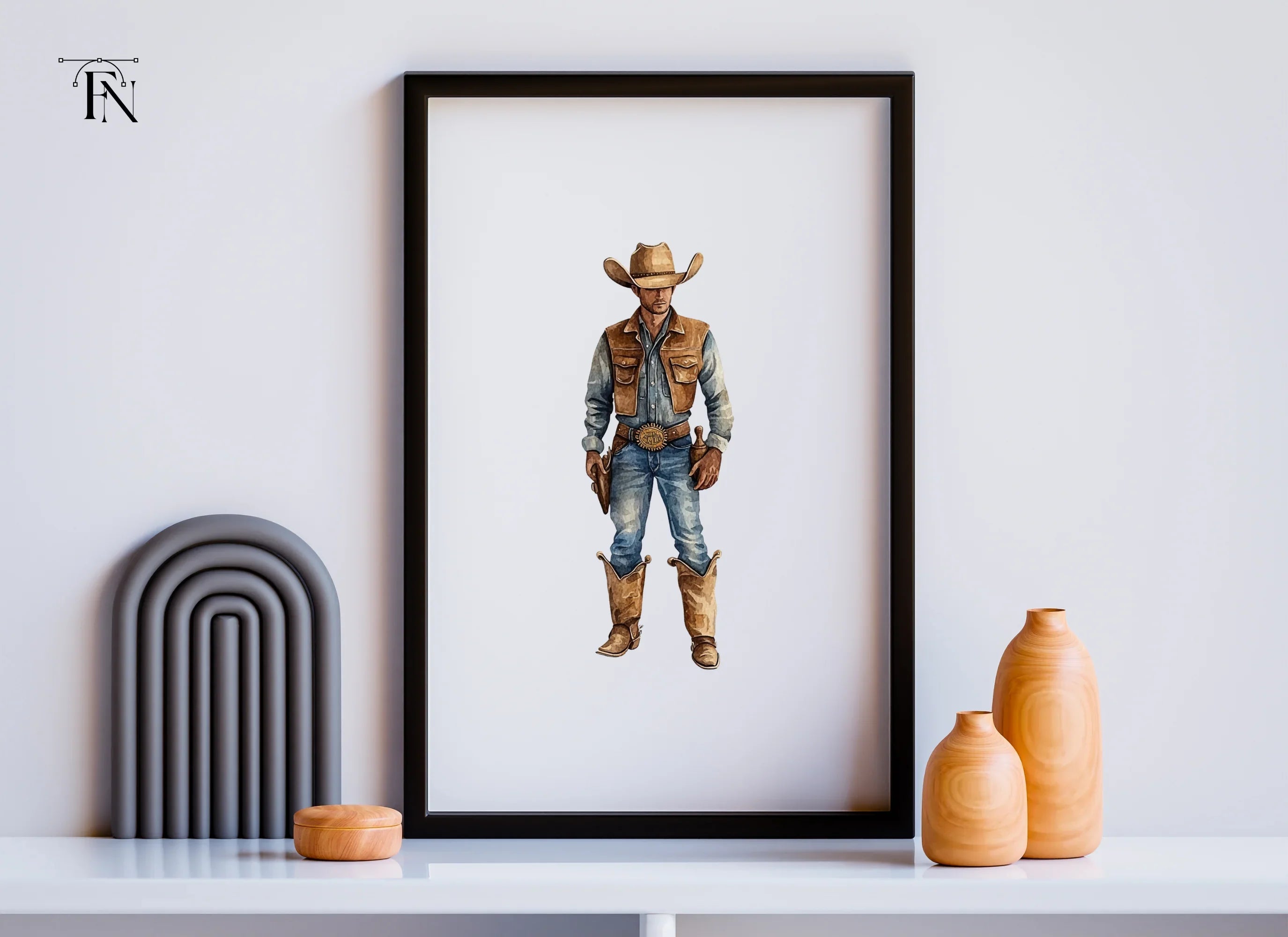 Rugged Cowboy Guns Clipart Bundle