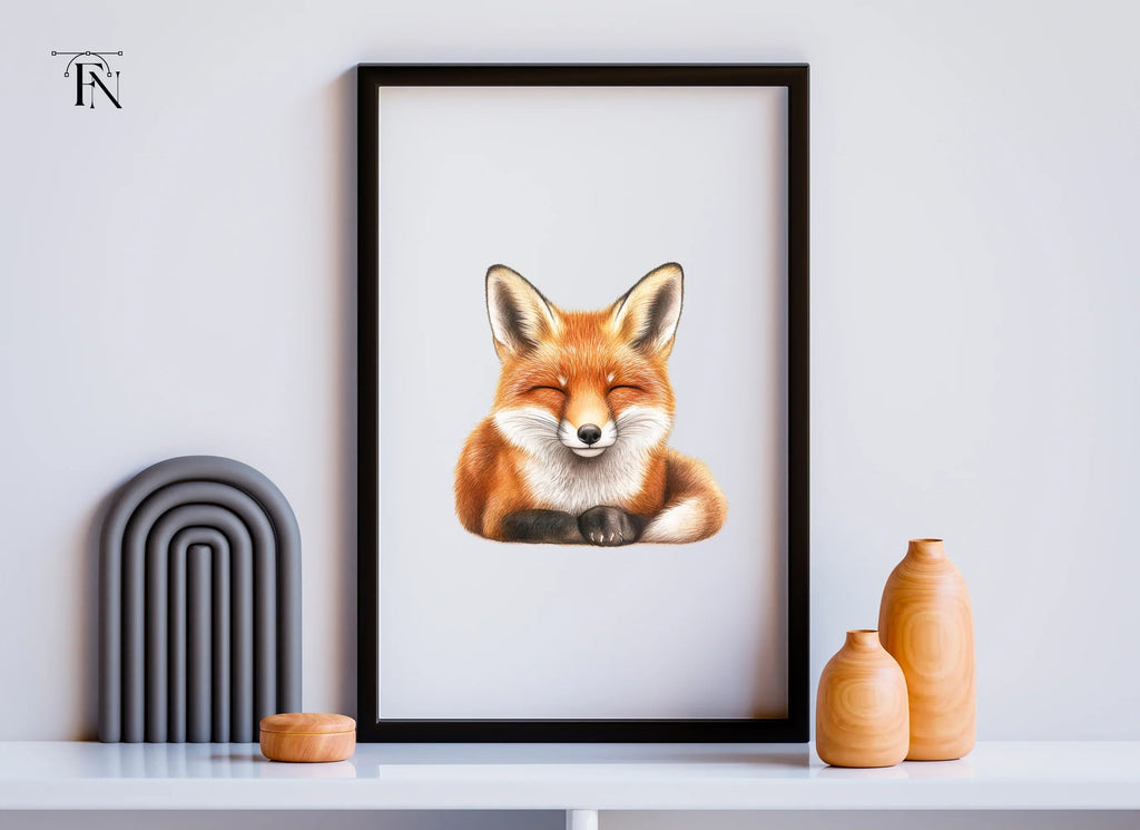 Sleeping Fox Head Clipart Bundle
